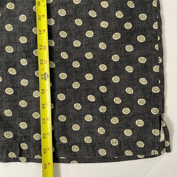 Tommy Bahama Silk Button Up Shirt Mens Large Gray Geometric Circle Camp Resort - Picture 7 of 8